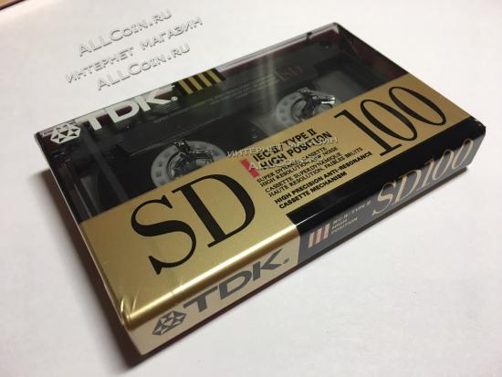 Аудио Кассета TDK SD 100 TYPE II  1990 год.  / Япония / Новая. Запечатанная. Из Блока.