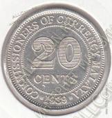 4-65 Малайя 20 центов 1939 г. KM# 5 Серебро 5,43 гр.   - 4-65 Малайя 20 центов 1939 г. KM# 5 Серебро 5,43 гр.  