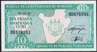 Бурунди 10 франков 1997г. P.33d(1) - UNC