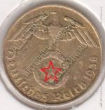 1-109 Германия 5 рейхспфеннигов 1938J г. KM# 91 алюминий-бронза 2,44гр 18,1мм 
