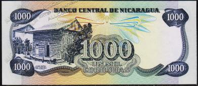 Никарагуа 1000 кордоба 1984(85г) P.143 UNC - Никарагуа 1000 кордоба 1984(85г) P.143 UNC