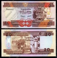 Соломоновы острова 20 долларов 1986г. P.16 UNC