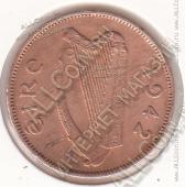 9-67 Ирландия 1/2 пенни 1942г. КМ # 10 бронза 5,67гр. 25,5мм - 9-67 Ирландия 1/2 пенни 1942г. КМ # 10 бронза 5,67гр. 25,5мм