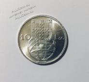 Монета Португалия 10 эскудо 1954 года. СЕРЕБРО. ОРИГИНАЛ. ШТЕМПЕЛЬНЫЙ БЛЕСК!!! (2-60) - Монета Португалия 10 эскудо 1954 года. СЕРЕБРО. ОРИГИНАЛ. ШТЕМПЕЛЬНЫЙ БЛЕСК!!! (2-60)