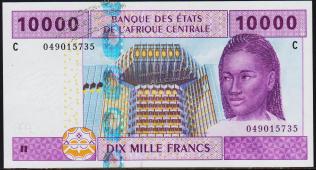 Чад 10000 франков 2004г. P.610С.с - UNC - Чад 10000 франков 2004г. P.610С.с - UNC