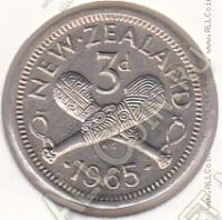 22-71 Новая Зеландия 3 пенса 1965г. КМ # 25.2 UNC медно-никелевая 1,41гр. 16,3мм