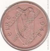 28-132 Ирландия 1 пенни 1948г. КМ # 11 бронза 9,45гр. 30,9мм - 28-132 Ирландия 1 пенни 1948г. КМ # 11 бронза 9,45гр. 30,9мм