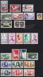 Франция 41 марка годовой набор 1959г. YVERT №1189-1229** MNH OG (1-18)