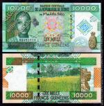 Гвинея 10.000 франков 2010г. P.45 UNC