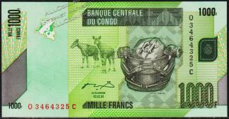 Конго 1000 франков 2005(12г.) Р.101а - UNC  - Конго 1000 франков 2005(12г.) Р.101а - UNC 