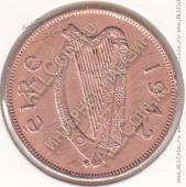 31-34 Ирландия 1 пенни 1942г. КМ # 11 бронза 9,45гр. 30,9мм - 31-34 Ирландия 1 пенни 1942г. КМ # 11 бронза 9,45гр. 30,9мм