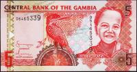 Банкнота Гамбия 5 даласи 2006 года. P.25а - UNC