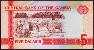 Банкнота Гамбия 5 даласи 2006 года. P.25а - UNC - Банкнота Гамбия 5 даласи 2006 года. P.25а - UNC