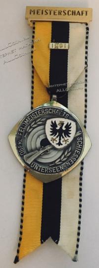 #420 Швейцария спорт Медаль Знаки. Чемпионат верхних полей. Стрельба. 1991 год.