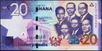 Банкнота Гана 20 седи 2017 года. P.40g - UNC