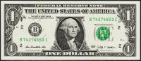 США 1 доллар 2009г. UNC "В" В-i