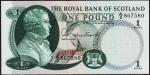 Шотландия 1 фунт 1967г. P.327 UNC