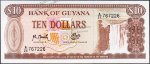 Банкнота Гайана 10 долларов 1992 года. P.23f - UNC