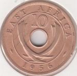 19-149 Восточная Африка 10 центов 1956г. Бронза