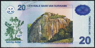 Суринам 20 долларов 2004г. P.159а - UNC - Суринам 20 долларов 2004г. P.159а - UNC
