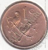 21-116 Южная Африка 1 цент 1966г. КМ # 65.1 бронза 3,0гр. 19мм - 21-116 Южная Африка 1 цент 1966г. КМ # 65.1 бронза 3,0гр. 19мм