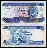 Соломоновы острова 5 долларов 1997г. P.19 UNC