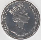 Монета Гибралтар 1 крона 1994 года. КМ#246 UNC (2-5) - Монета Гибралтар 1 крона 1994 года. КМ#246 UNC (2-5)