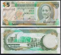 Барбадос 5 долларов 2007(2009)г. P.67b - UNC