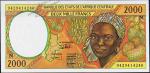 Банкнота Экваториальная Гвинея 2000 франков 1994 года. P.503Nв - UNC