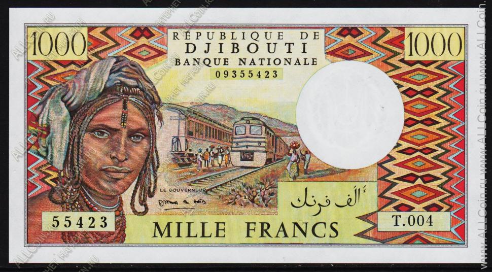 Джибути 1000 франков 1988г. P.37е - UNC