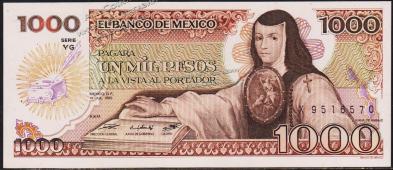 Мексика 1.000 песо 1985г. P.85(6) - UNC - Мексика 1.000 песо 1985г. P.85(6) - UNC
