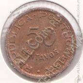 20-106 Ангола 50 сентавов 1955г. КМ # 75 бронза 4,0гр. 20мм - 20-106 Ангола 50 сентавов 1955г. КМ # 75 бронза 4,0гр. 20мм