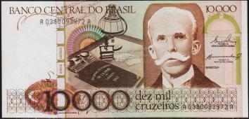 Банкнота Бразилия 10000 крузейро 1984 года. P.203а - UNC - Банкнота Бразилия 10000 крузейро 1984 года. P.203а - UNC