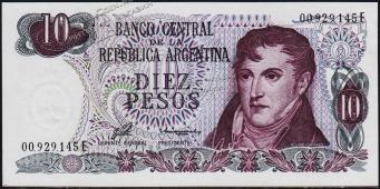 Аргентина 10 песо 1976г. P.300(2) - UNC - Аргентина 10 песо 1976г. P.300(2) - UNC
