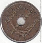 33-176 Восточная Африка 10 центов 1951г. КМ # 34 бронза 9,5гр.  - 33-176 Восточная Африка 10 центов 1951г. КМ # 34 бронза 9,5гр. 