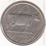 9-70 Гернси 10 новых пенсов 1968г. КМ # 24 медно-никелевая 11,31гр. 28,52мм