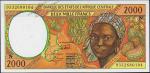 Банкнота Экваториальная Гвинея 2000 франков 1993 года. P.503Nа - UNC