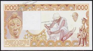 Сенегал 1000 франков 1990г. P.707K.j - UNC - Сенегал 1000 франков 1990г. P.707K.j - UNC