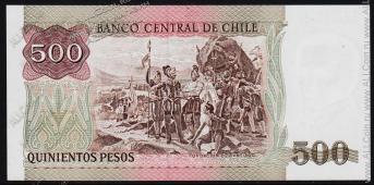 Чили 500 песо 1990г. P.153в(9) - UNC - Чили 500 песо 1990г. P.153в(9) - UNC