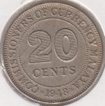 24-8 Малайя 20 центов 1948г. 