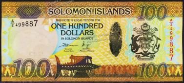 Соломоновы острова 100 долларов 2015г. P.NEW - UNC - Соломоновы острова 100 долларов 2015г. P.NEW - UNC