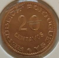 #H9-175 Гвинея Португальская  20 центавос 1973г. Бронза.UNC
