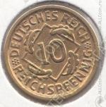 35-91 Германия 10 рейхспфеннигов 1924г. КМ # 40 D алюминий-бронза 4,05гр. 21мм