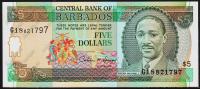 Барбадос 5 долларов 1996г. P.47 UNC