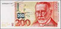 Банкнота ФРГ (Германия) 200 марок 1996 года. P.47 UNC