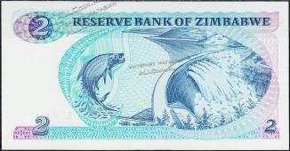 Банкнота Зимбабве 2 доллара 1994 года. P.1d - UNC - Банкнота Зимбабве 2 доллара 1994 года. P.1d - UNC