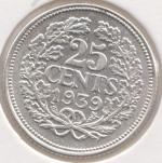 25-50 Нидерланды 25 центов 1939г.