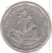 6-7 Восточные Карибы 1 доллар 2002 г. KM#39 Медь-Никель 7,98 гр. 26,5 мм. - 6-7 Восточные Карибы 1 доллар 2002 г. KM#39 Медь-Никель 7,98 гр. 26,5 мм.