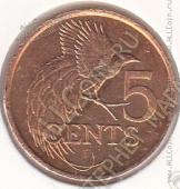 22-163 Тринидад и Тобаго 5 центов 2001г. - 22-163 Тринидад и Тобаго 5 центов 2001г.