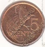 22-163 Тринидад и Тобаго 5 центов 2001г.